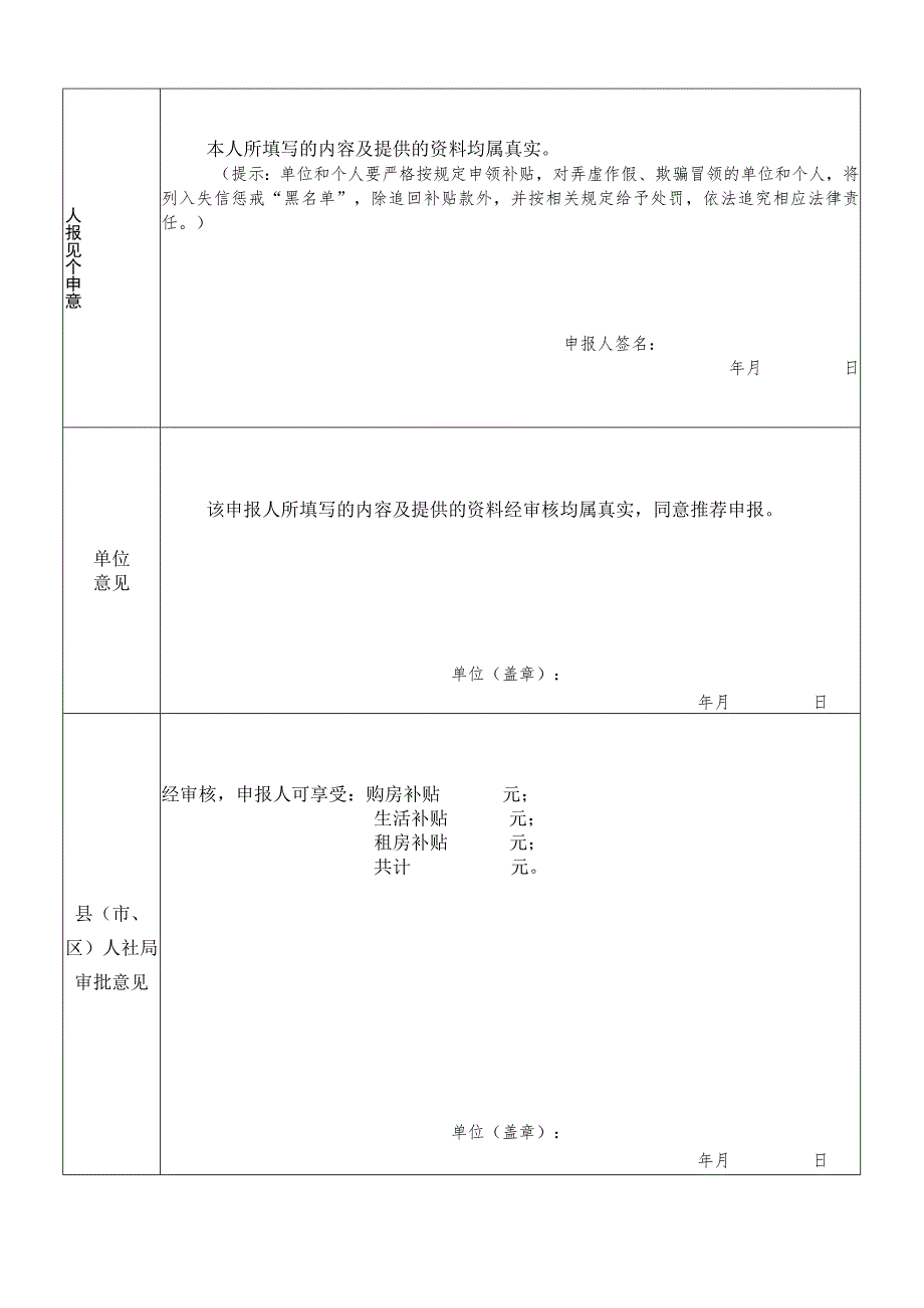 韶关市扶持高校毕业生在韶就业政策补贴申报表.docx_第2页