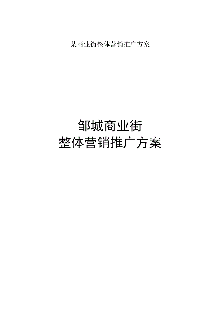 某商业街整体营销推广方案.docx_第1页