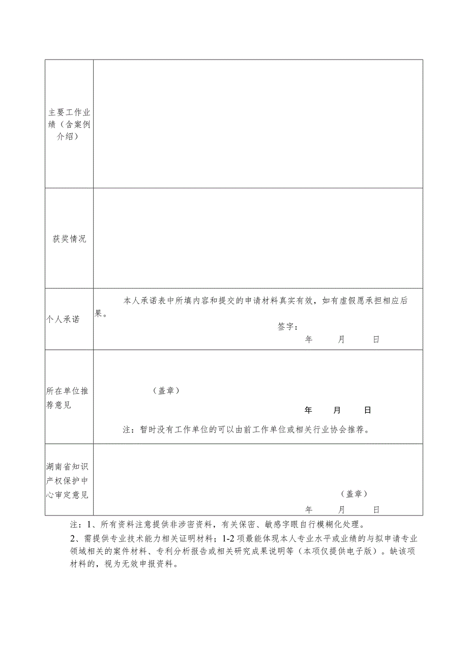 常德市知识产权保护专家申请表.docx_第2页