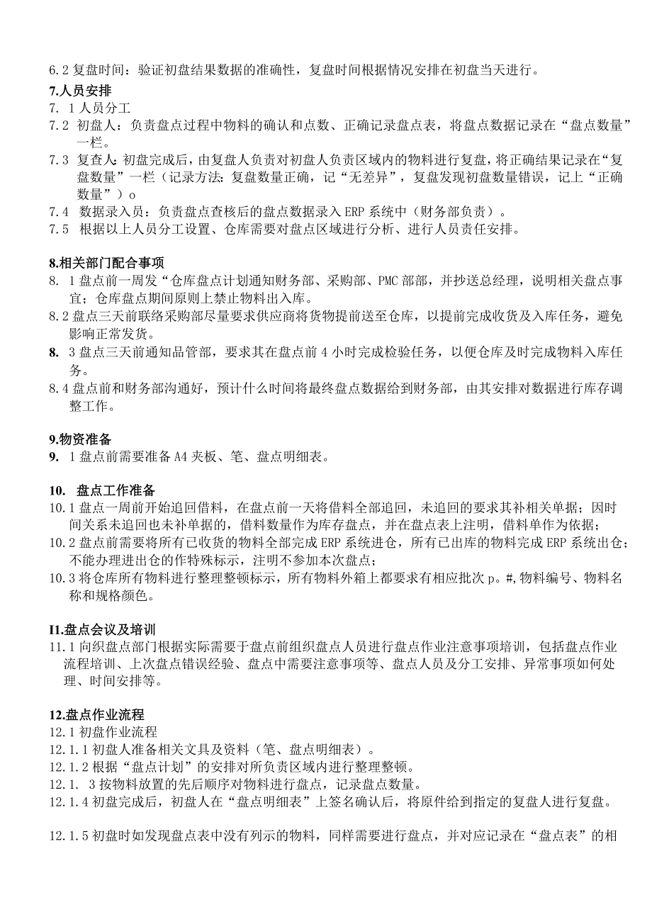 家具厂仓库盘点管理制度企业货物盘点的工作流程与规定.docx_第3页