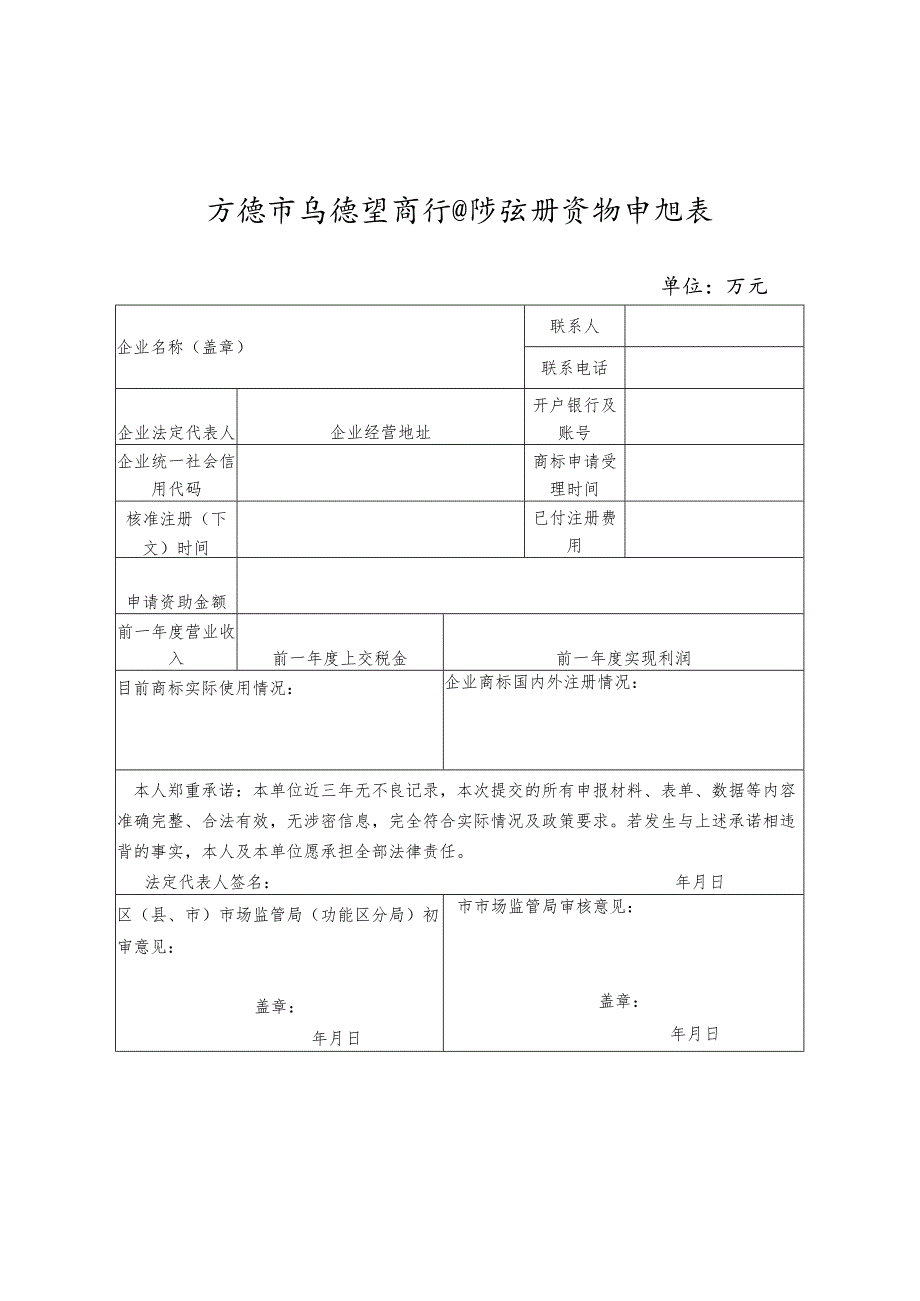 宁波市马德里商标国际注册资助申报表.docx_第1页