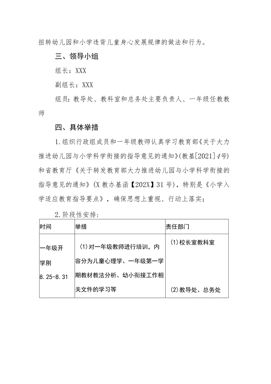 小学幼小衔接工作实施方案.docx_第2页