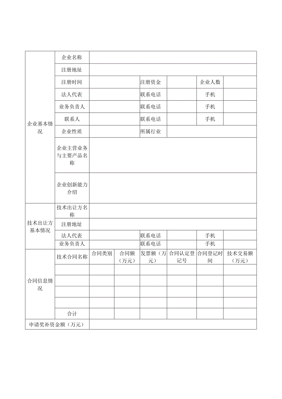 宿迁市技术转移奖补资金申请书（2022年度）.docx_第2页