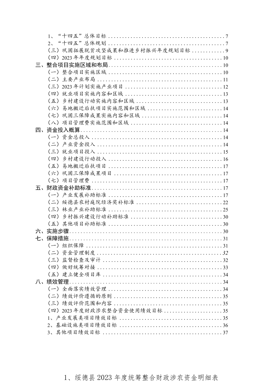 陕西省榆林市绥德县2023年度统筹整合财政涉农资金实施方案.docx_第2页