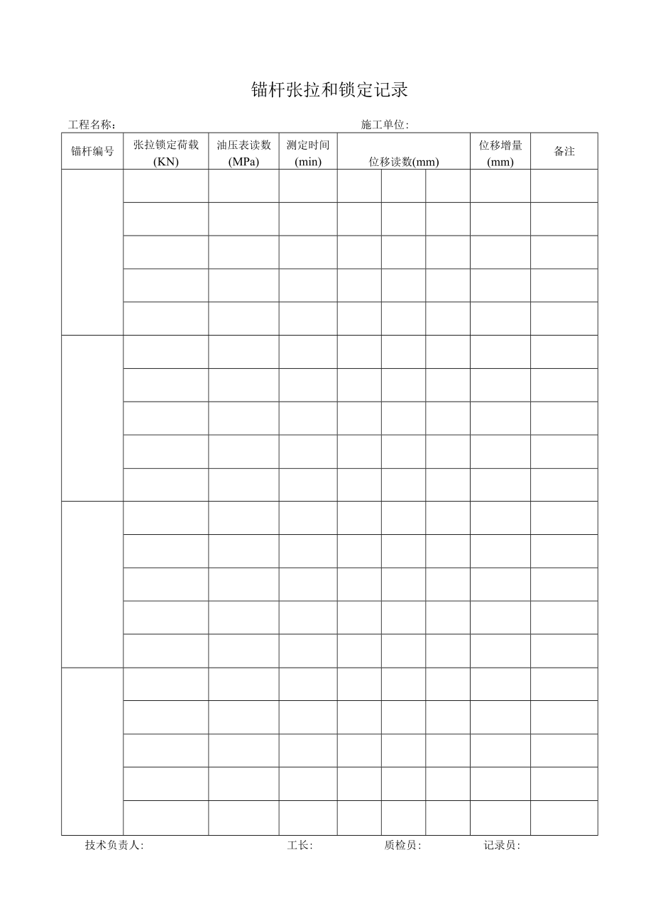 技1-46、锚杆张拉和锁定记录.docx_第1页