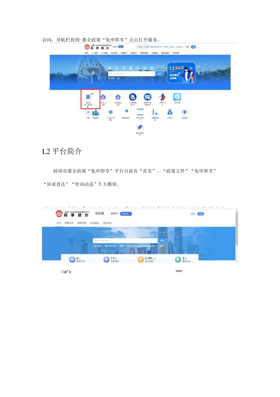 蚌埠惠企服务平台操作手册—企业版.docx_第2页