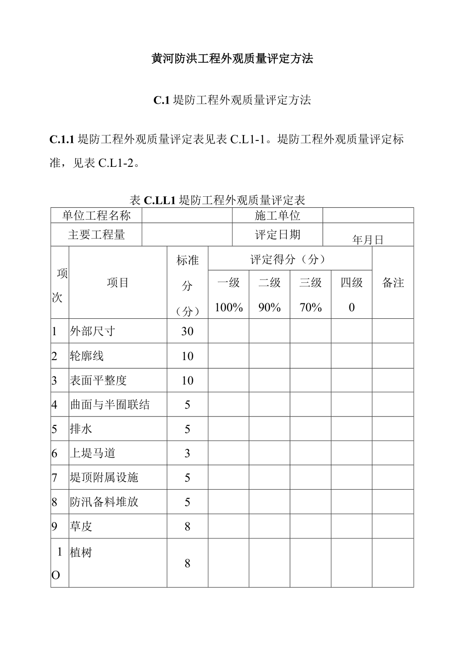 黄河防洪工程外观质量评定方法.docx_第1页