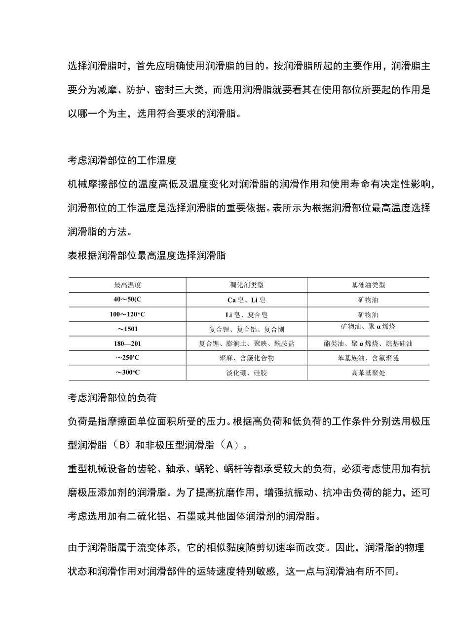 润滑脂使用注意事项.docx_第1页