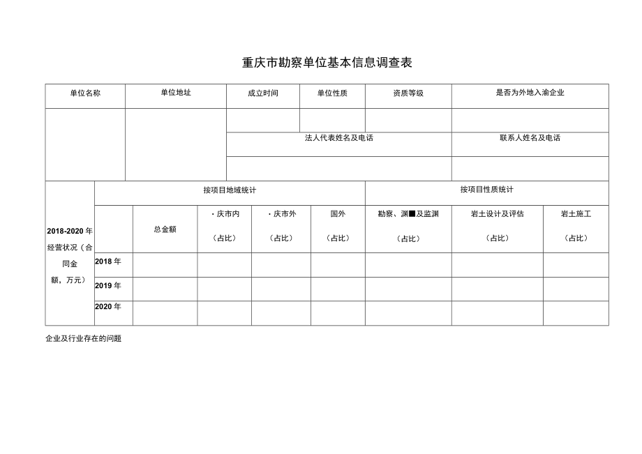 重庆市勘察单位基本信息调查表.docx_第1页