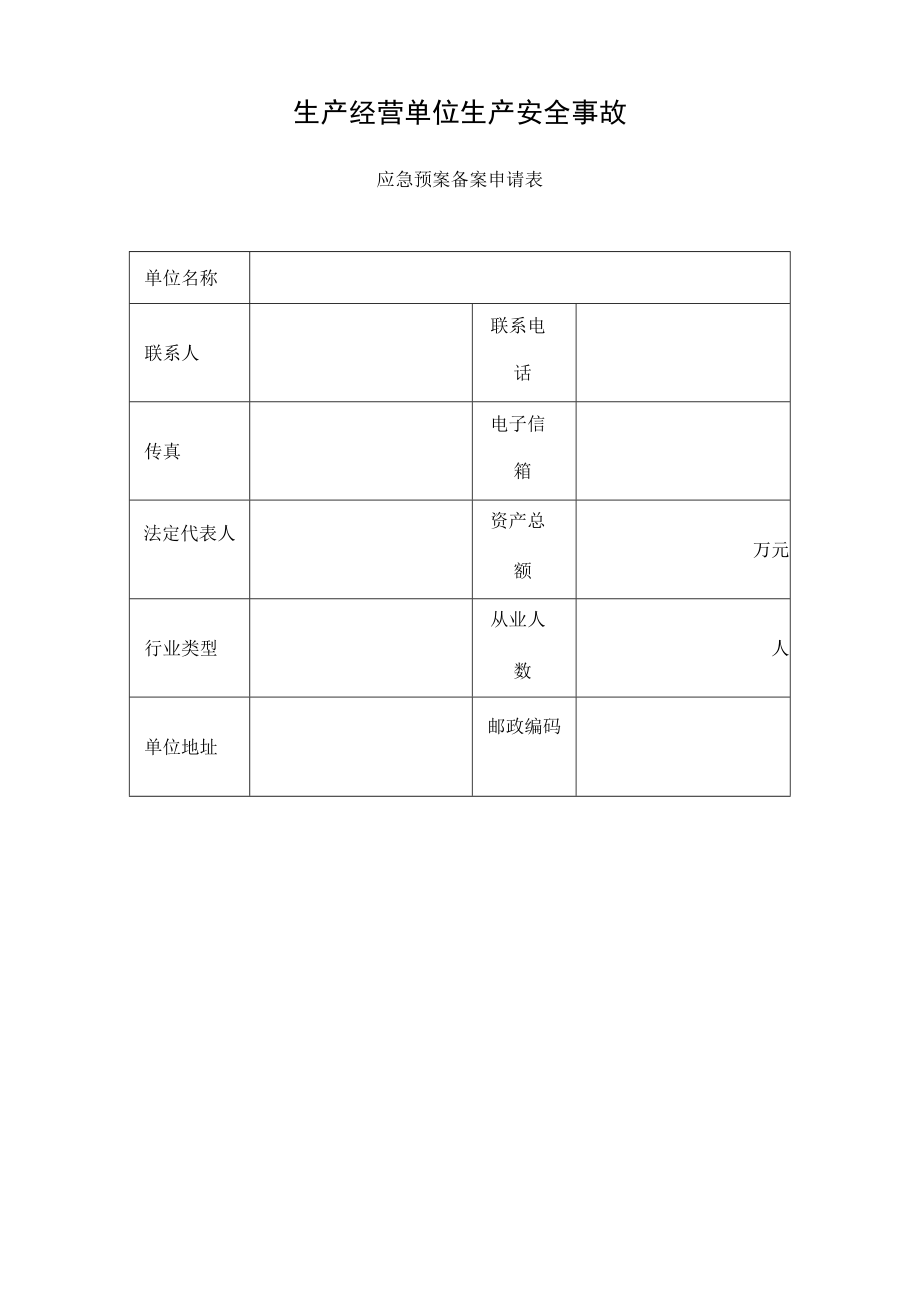 【预案】应急预案备案表格.docx_第1页