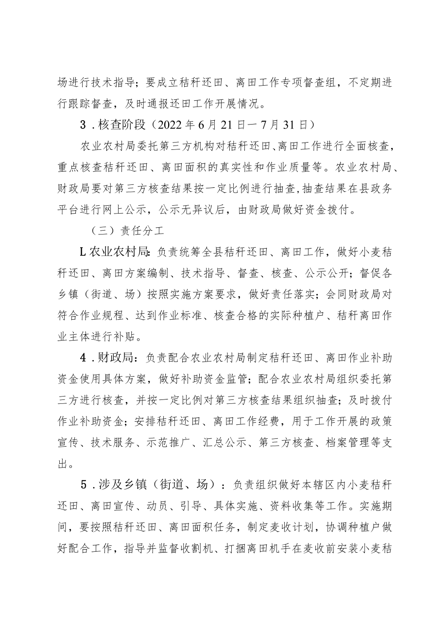 泗阳县2022年小麦秸秆还田离田利用工作方案.docx_第3页
