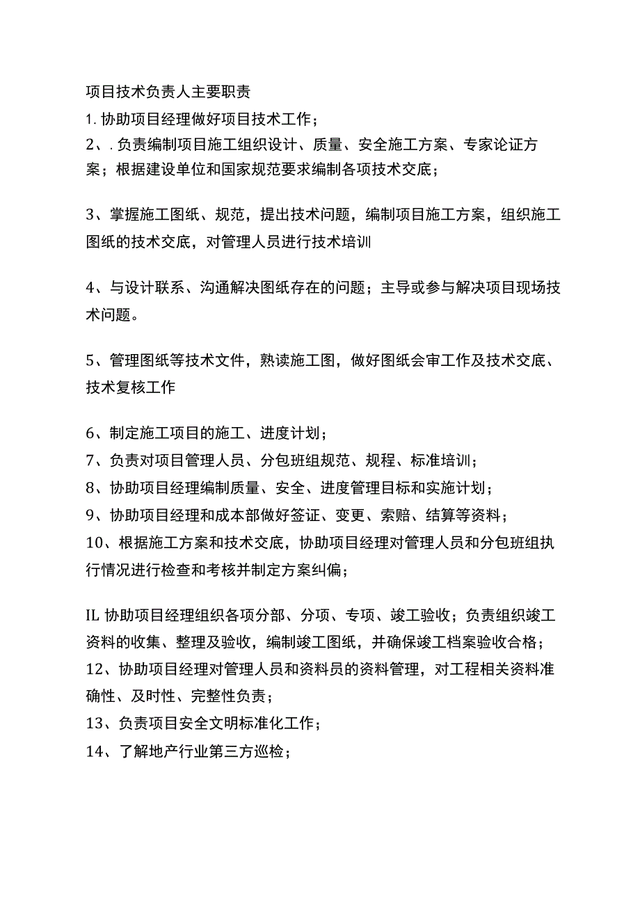 项目技术负责人主要职责.docx_第1页