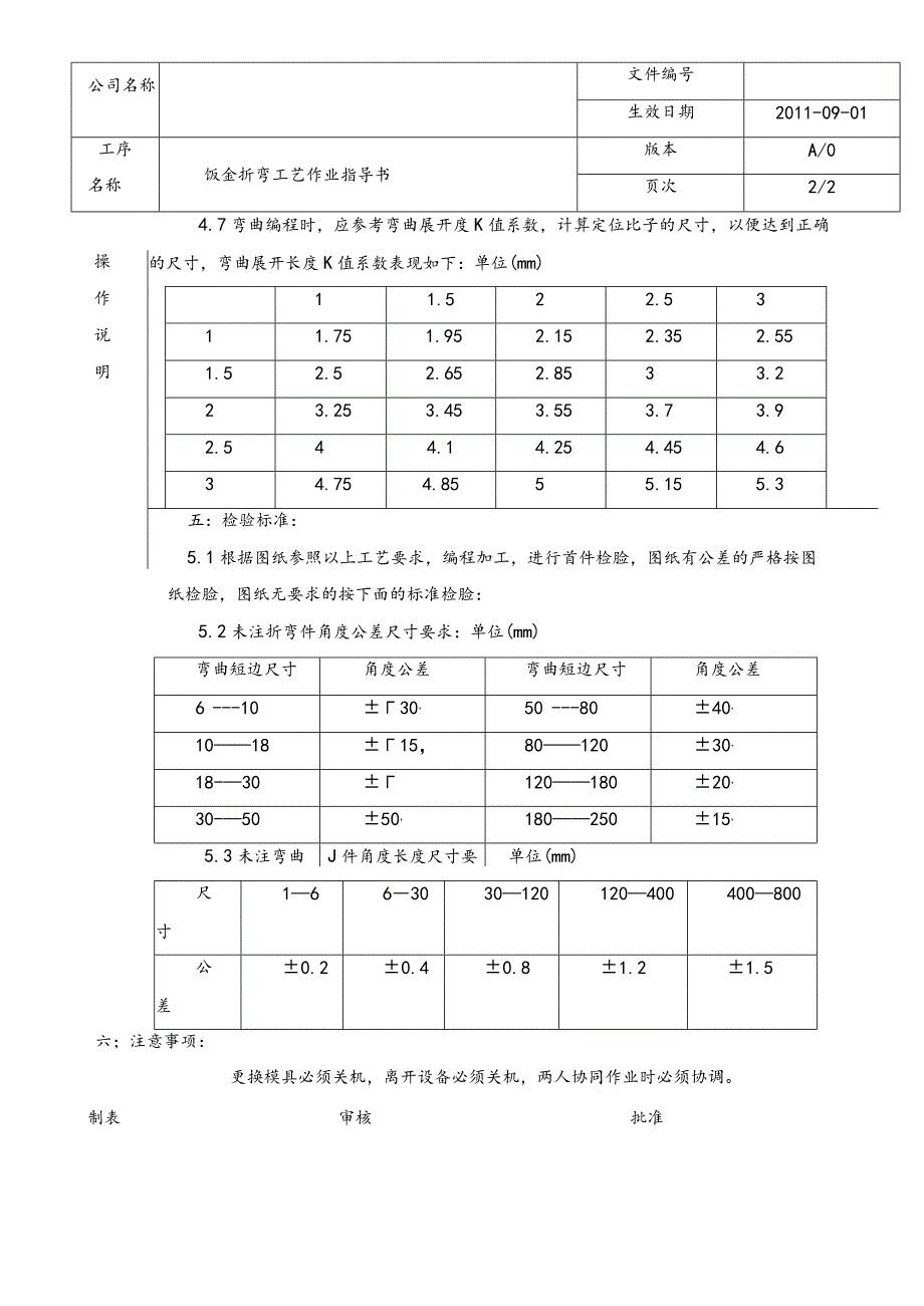 钣金折弯工艺作业指导书.docx_第2页