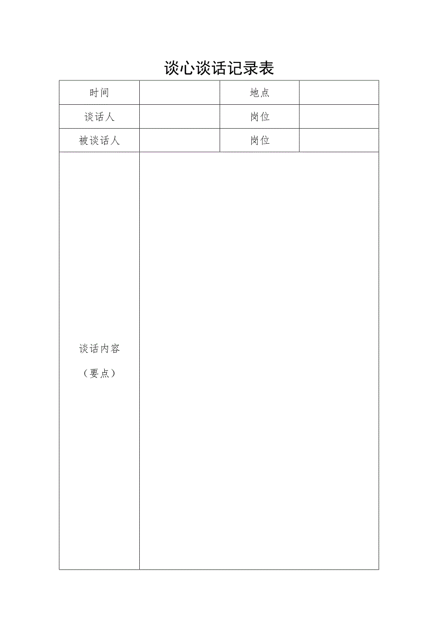 谈心谈话记录表.docx_第1页