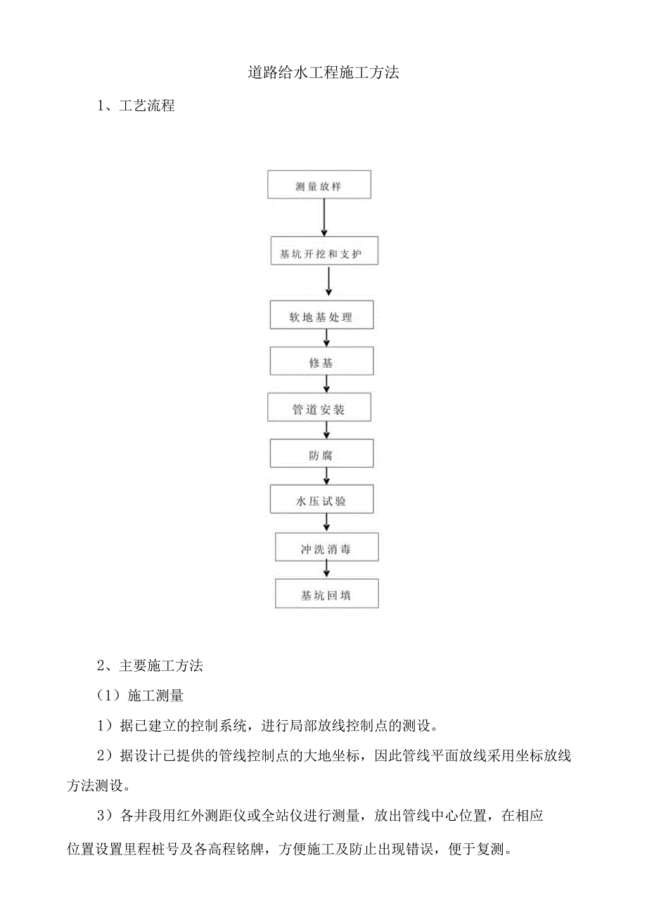 道路给水工程施工方法.docx_第1页