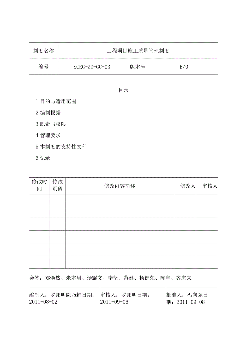 工程项目施工质量管理制度.docx_第1页