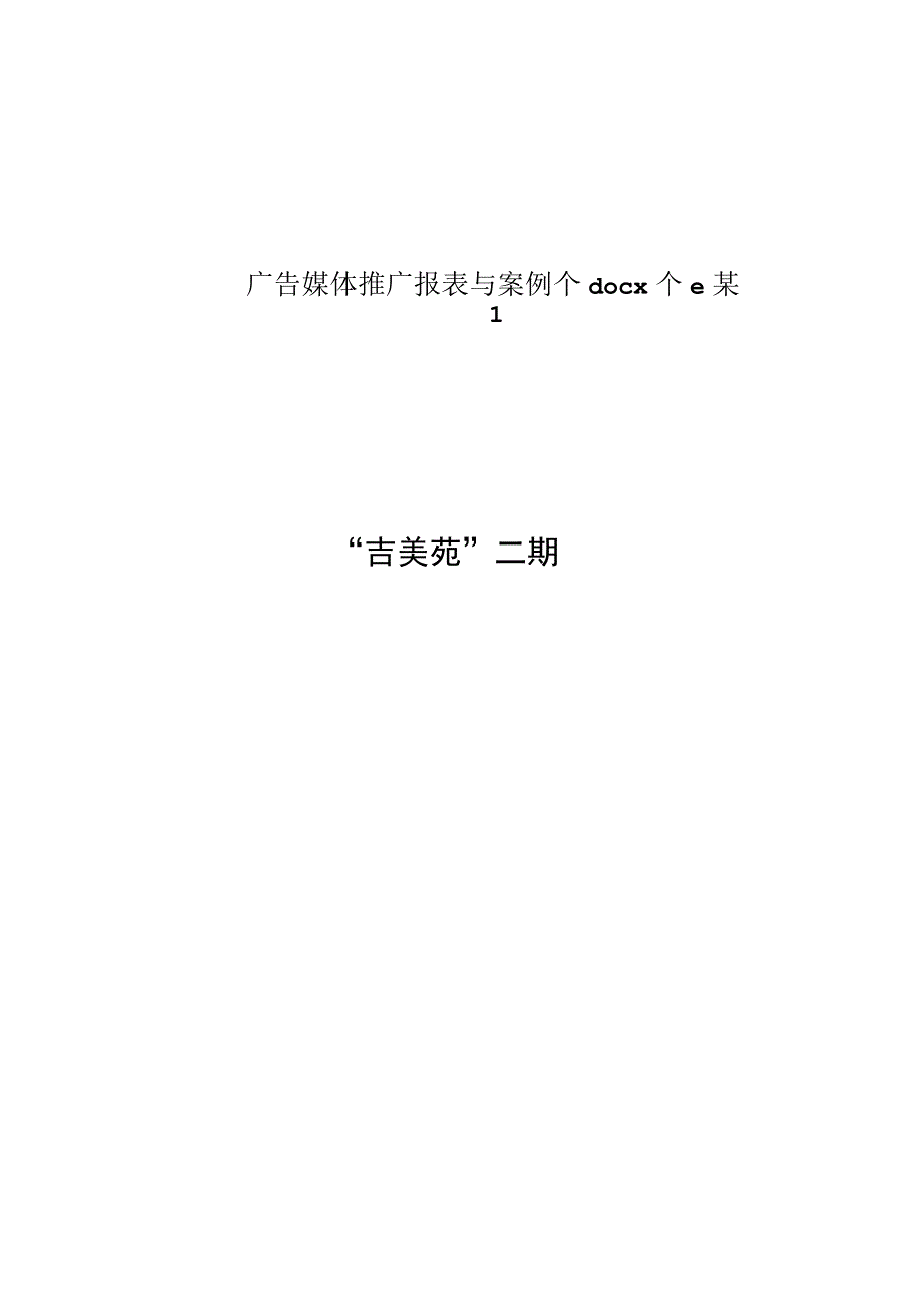 广告媒体推广报表与案例个docx个e某l.docx_第1页