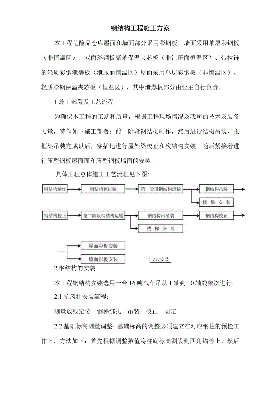 钢结构工程施工方案.docx_第1页