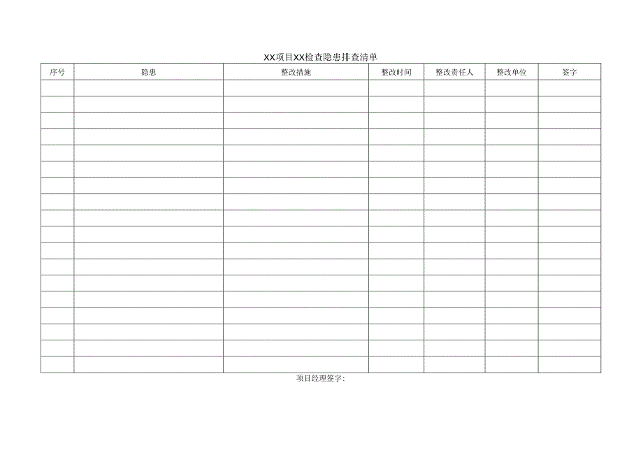 项目检查隐患排查清单.docx_第1页