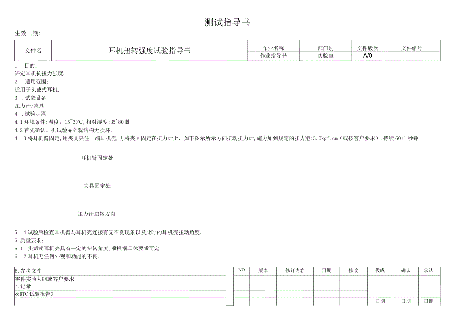 耳机扭转强度试验指导书.docx_第1页