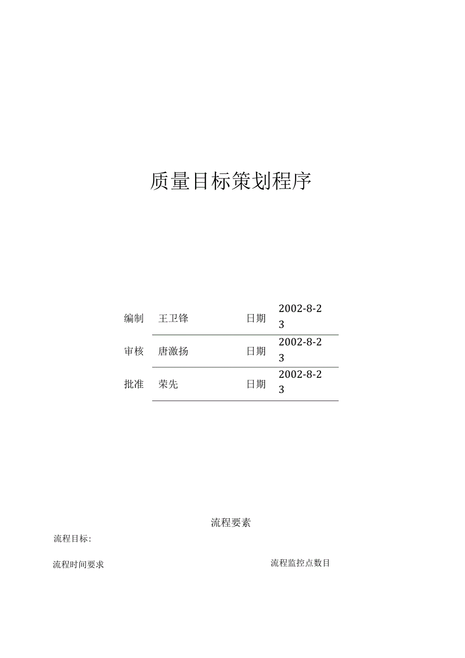 质量目标策划程序文件.docx_第1页