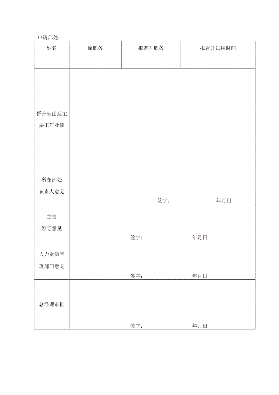 职务晋升试用申请.docx_第1页