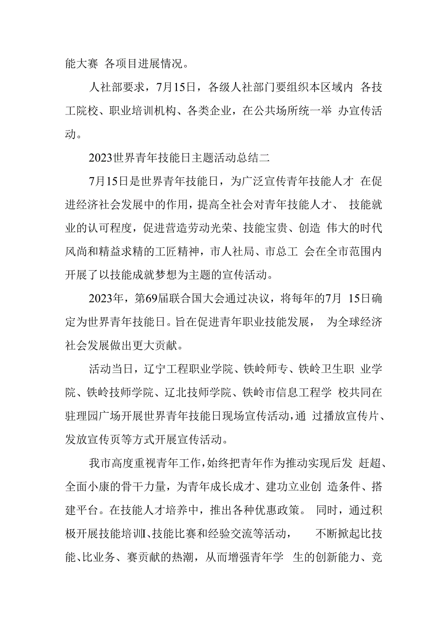 2023世界青年技能日主题活动总结.docx_第2页