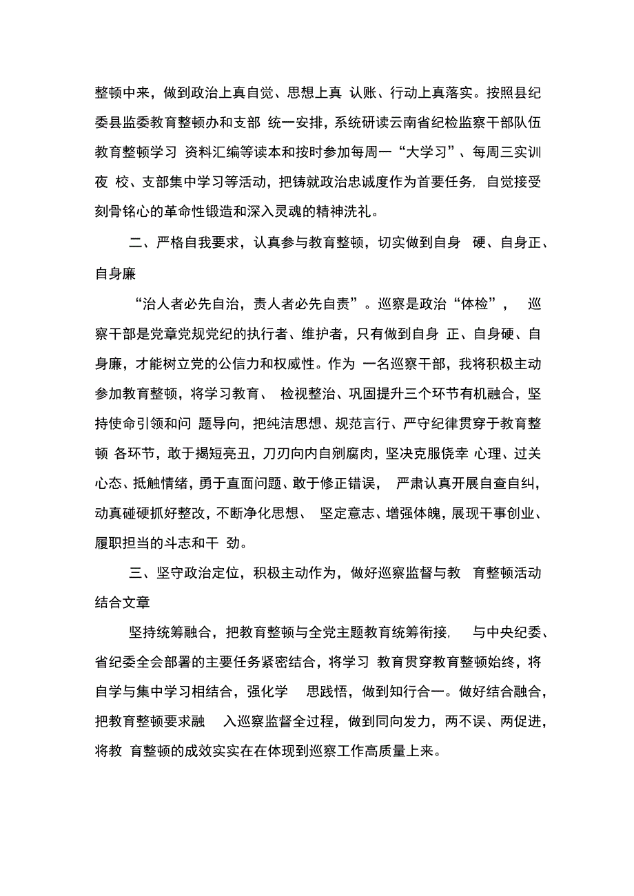 纪检监察干部队伍教育整顿研讨会上的发言.docx_第2页