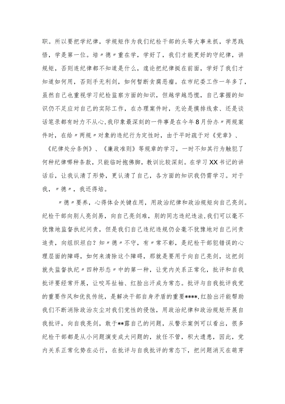 纪检监察干部队伍教育整顿学习心得体会(精选六篇样例).docx_第2页