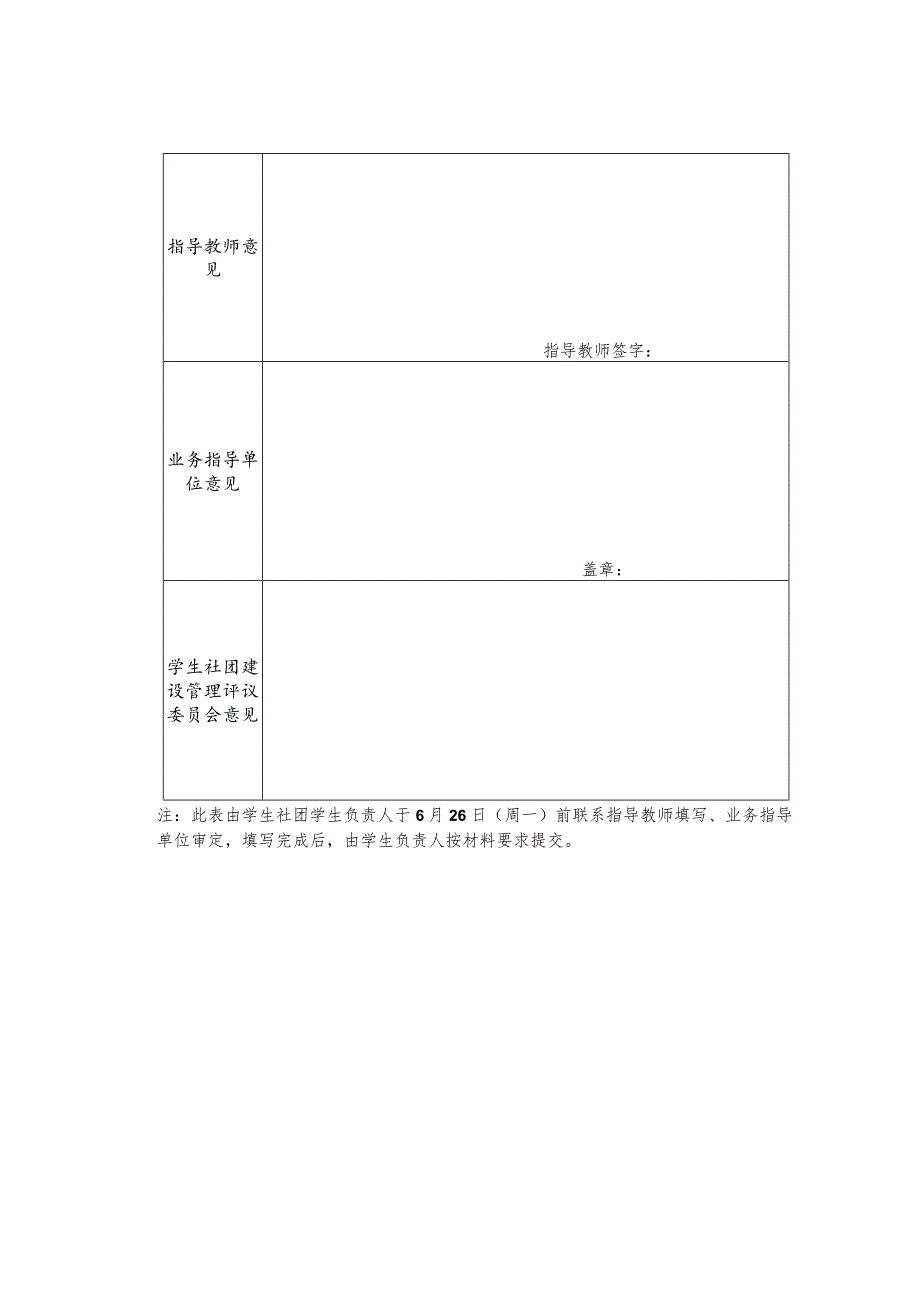 北京林业大学学生社团学生负责人评议表指导教师填写、业务指导单位审定.docx_第2页