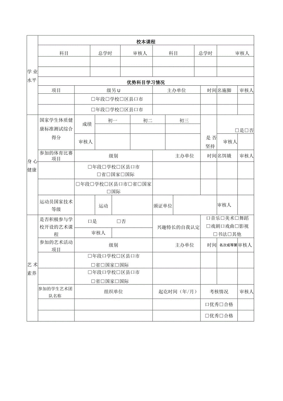 2023年泉州市初中毕业学生综合素质评价报告.docx_第3页