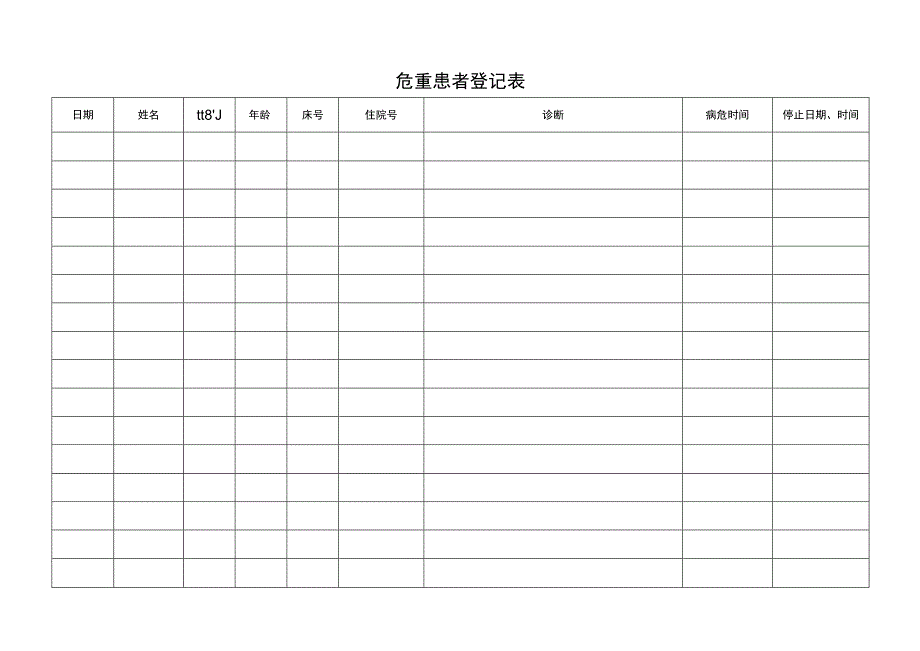 危重患者登记表.docx_第1页