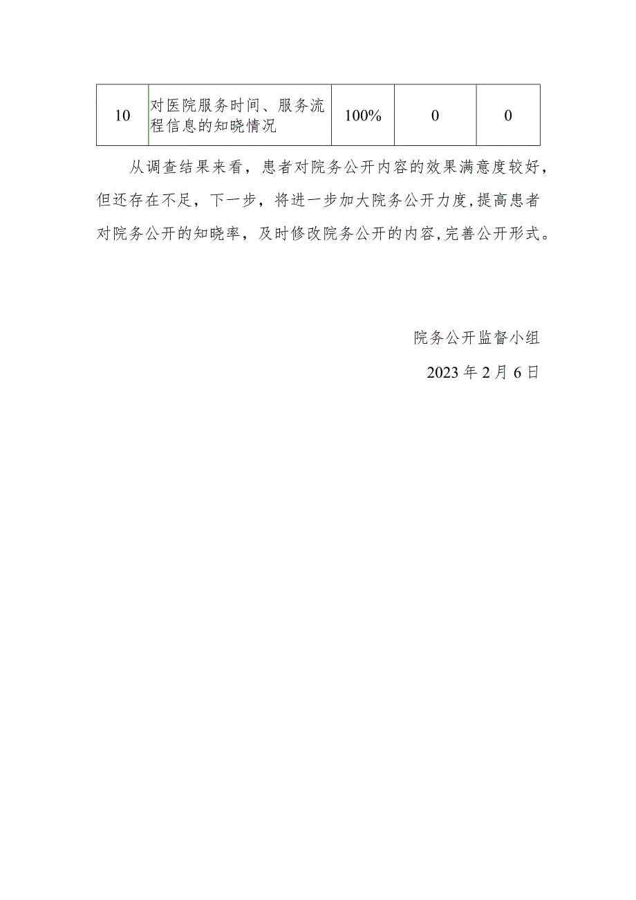 #患者对院务公开内容满意度调查汇报.docx_第2页