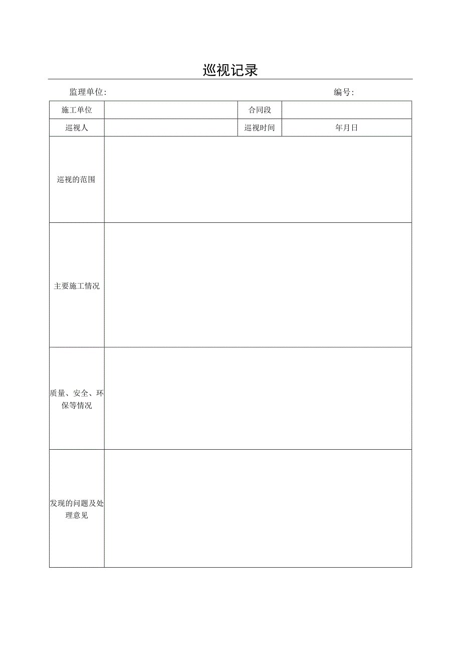 巡视记录表单.docx_第1页