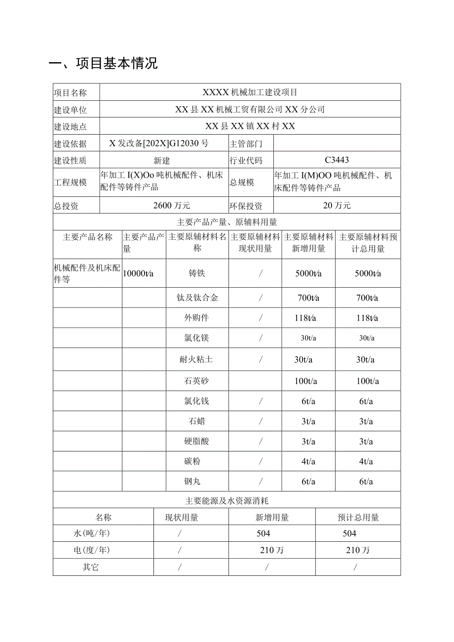 XX机械加工建设项目环境影响报告书（环评报告书报批稿）.docx_第3页