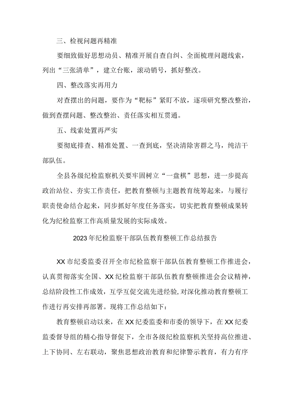 高等学院2023年纪检监察干部队伍教育整顿工作总结.docx_第3页