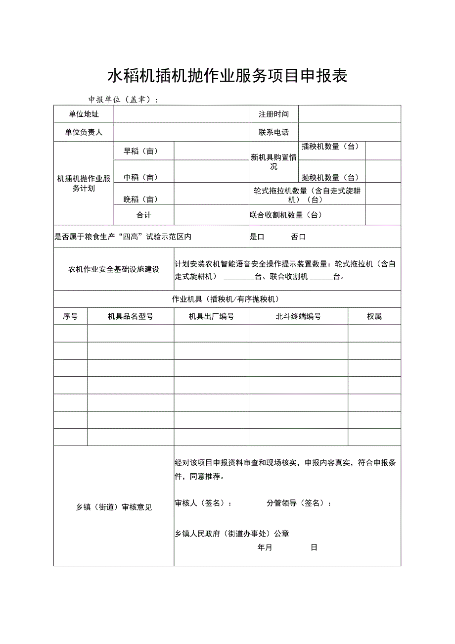 水稻机插机抛作业服务项目申报表.docx_第1页