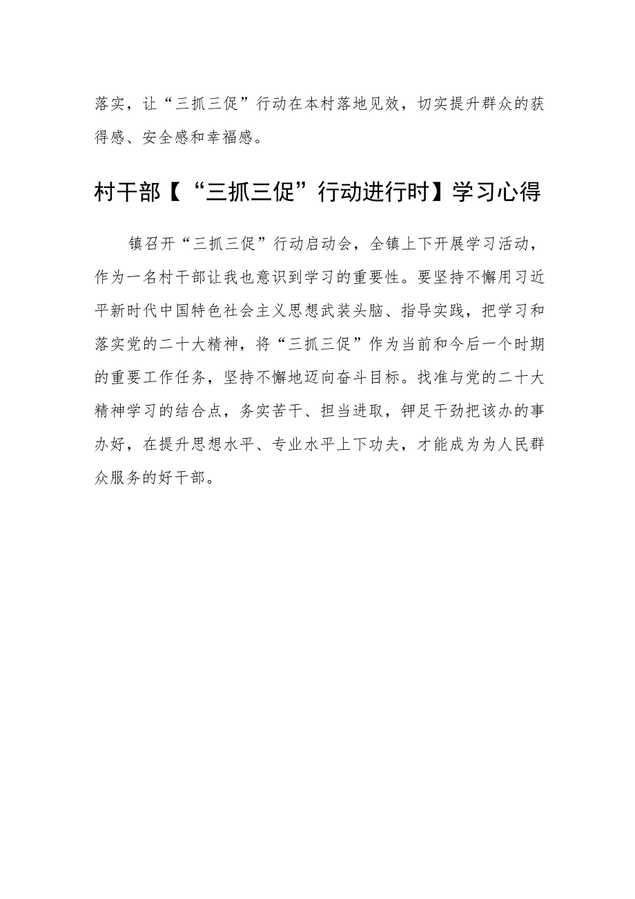 村党支部书记“三抓三促”行动心得体会范文(参考三篇).docx_第2页