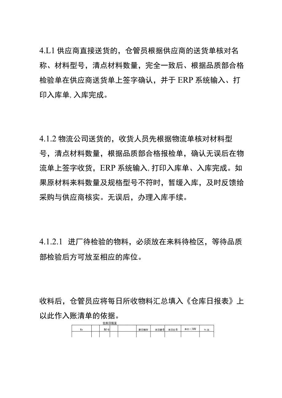 原材料、物料、半成品、成品的仓库管理作业办法.docx_第3页