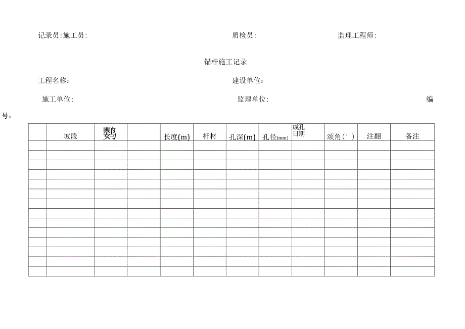 锚杆施工记录[1].docx_第2页