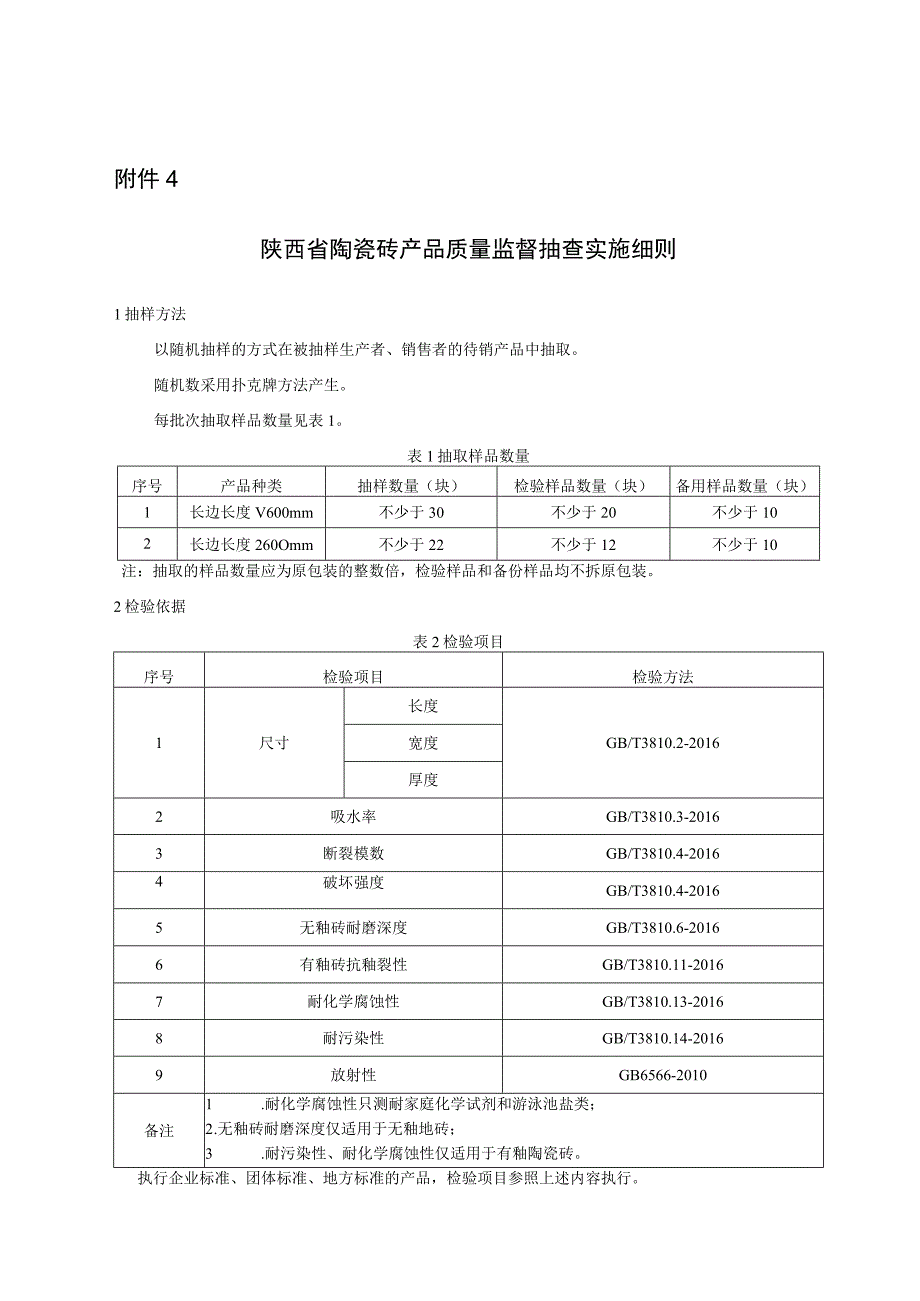 陕西省陶瓷砖产品质量监督抽查实施细则.docx_第1页