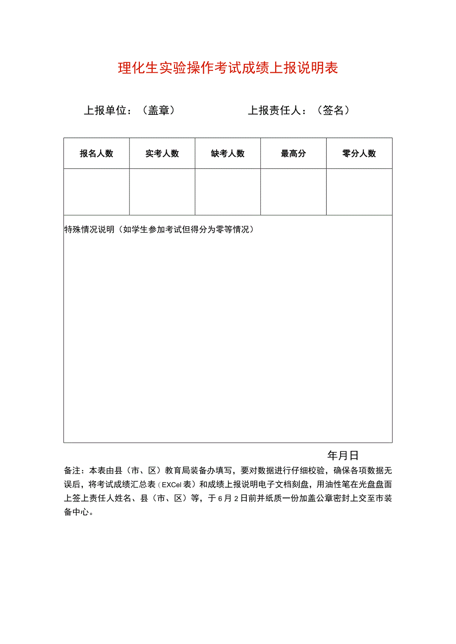 理化生实验操作考试成绩上报说明表.docx_第1页