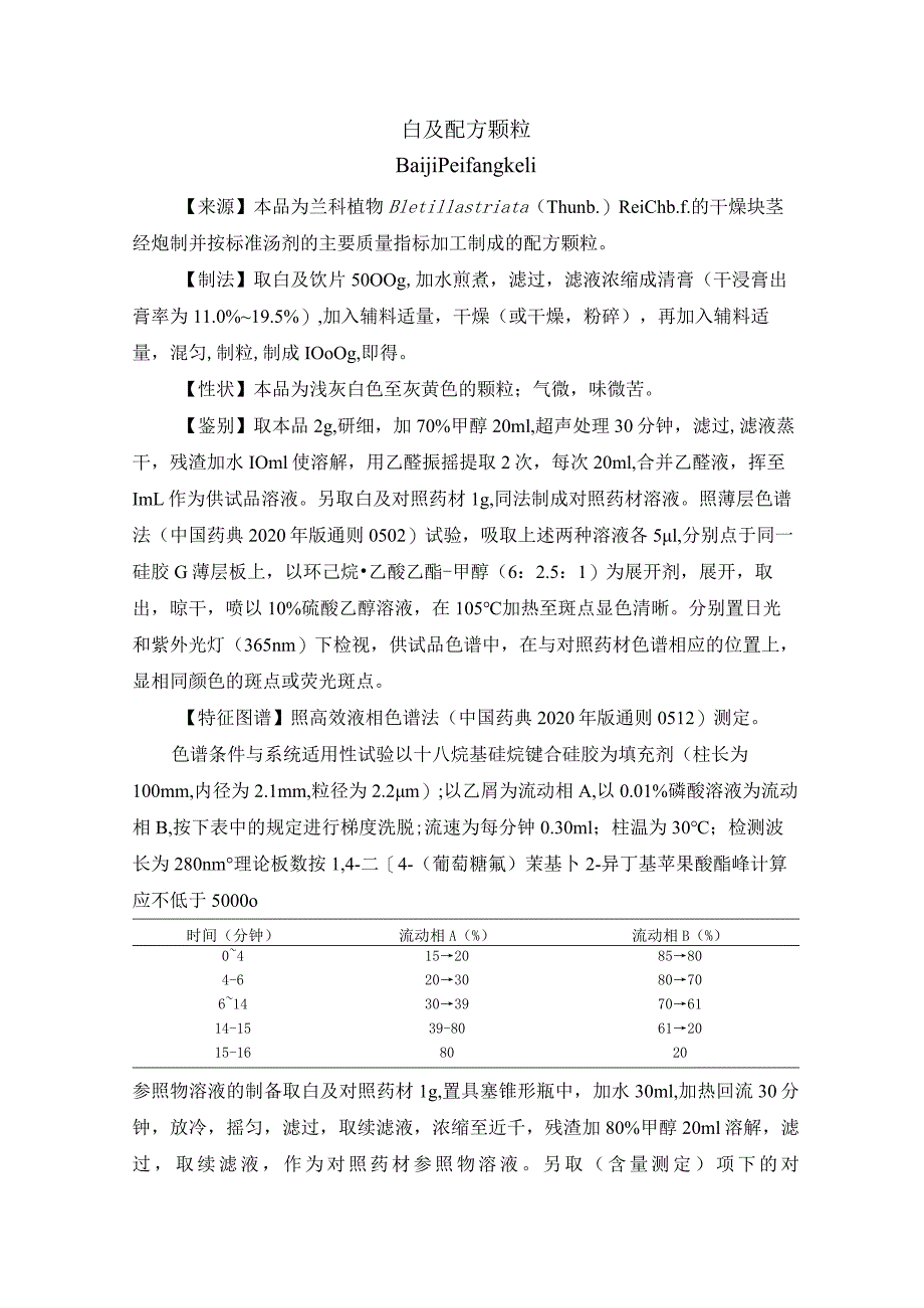 黑龙江省中药白及配方颗粒.docx_第1页