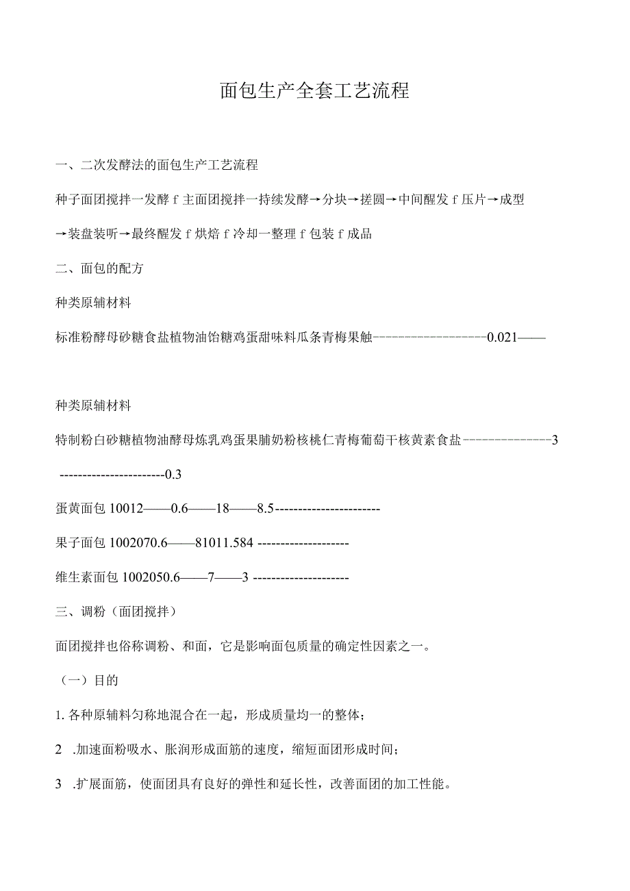 面包生产全套工艺流程.docx_第1页