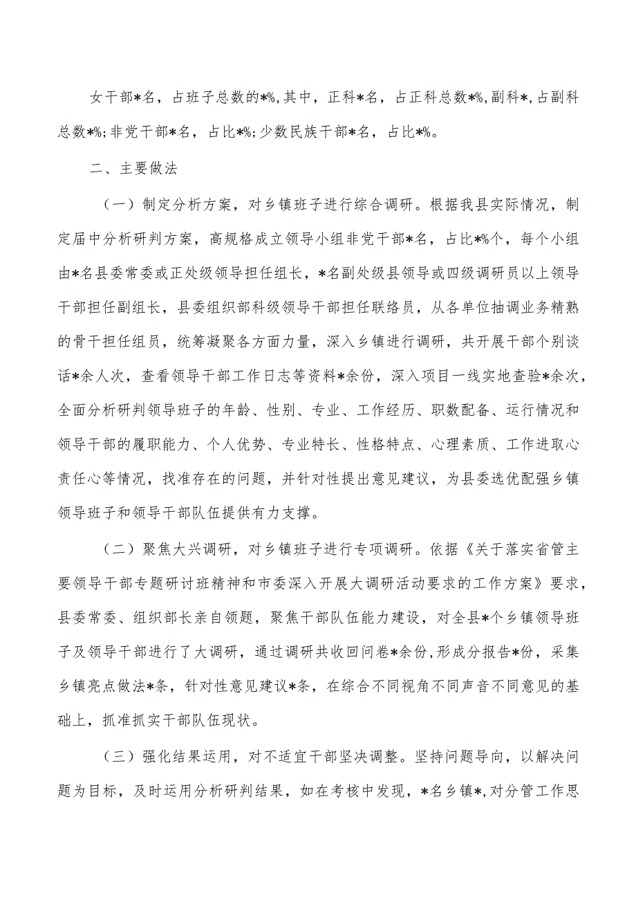 乡镇班子届中分析情况报告.docx_第2页