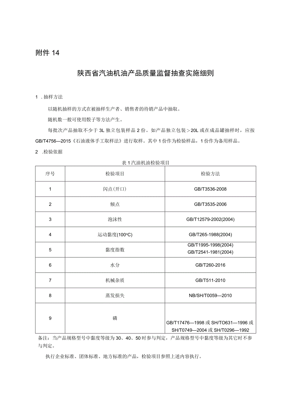 陕西省汽油机油产品质量监督抽查实施细则.docx_第1页