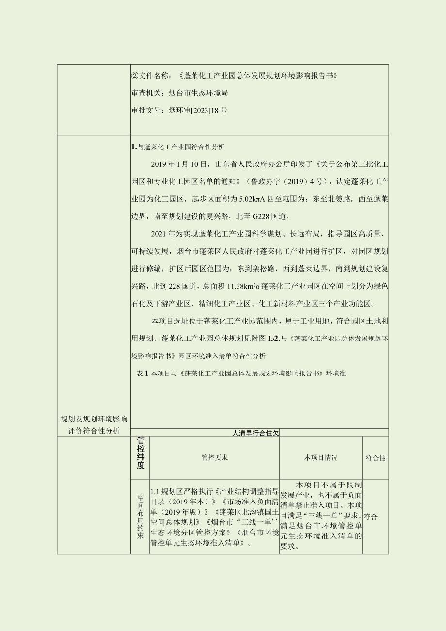 万华蓬莱工业园天然气分布式能源站项目环境影响报告表.docx_第2页