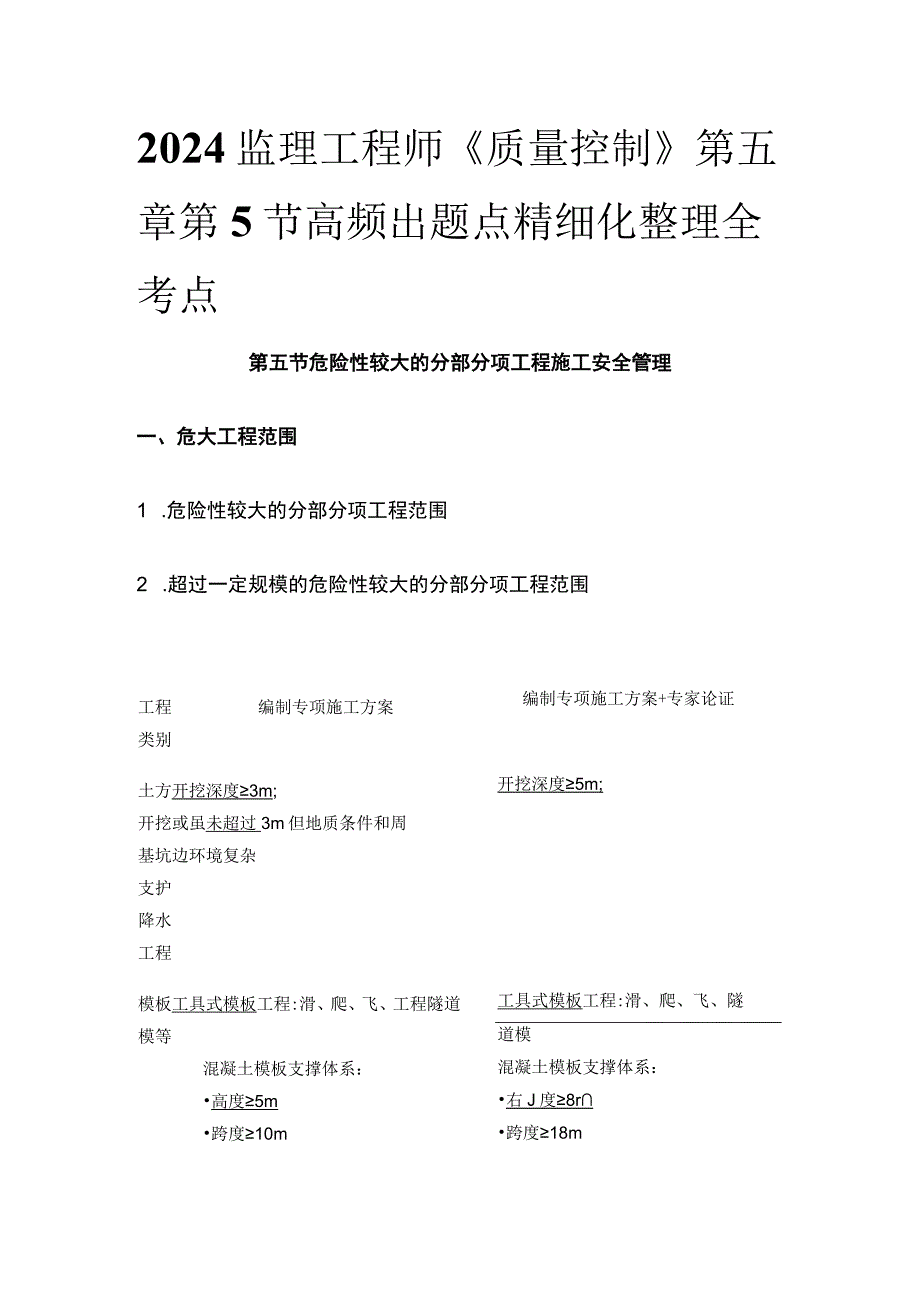 2024监理工程师《质量控制》第五章第5节高频出题点精细化整理全考点.docx_第1页