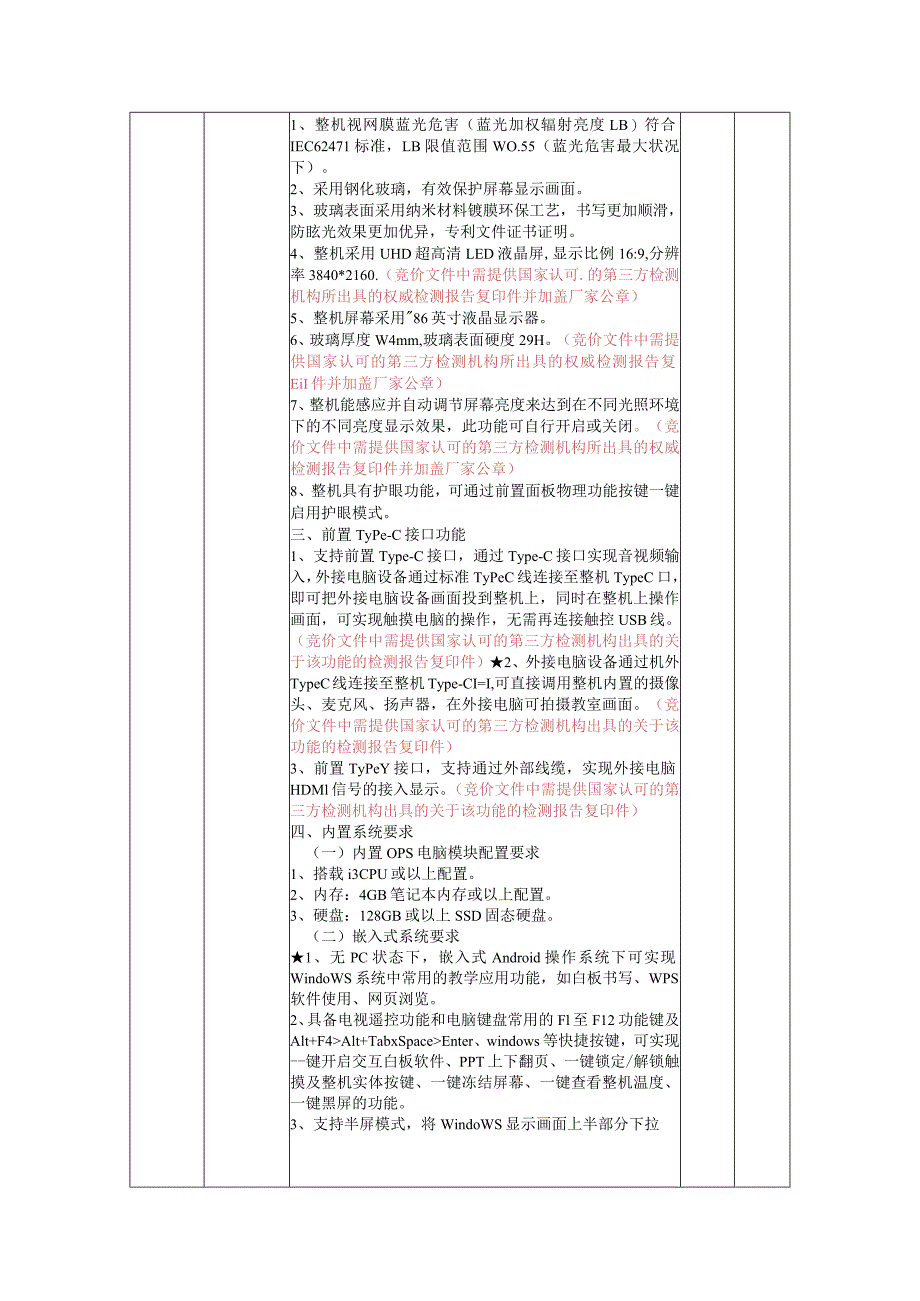 防城港市第二中学多媒体教学设备采购说明表.docx_第3页