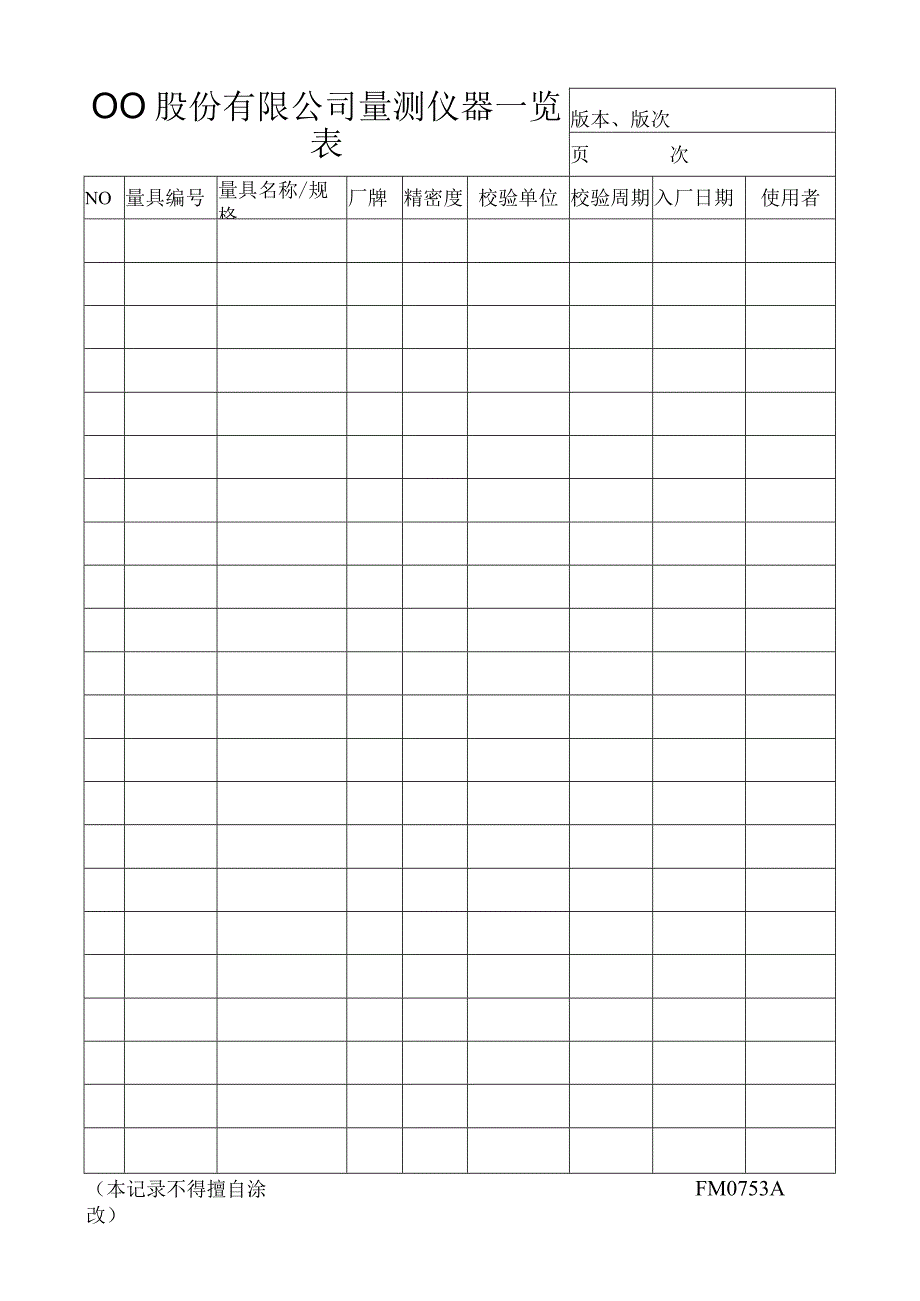 量测仪器一览表工程文档范本.docx_第1页